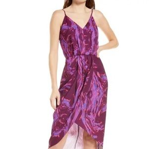 Chelsea 28 purple faux wrap dress (L)